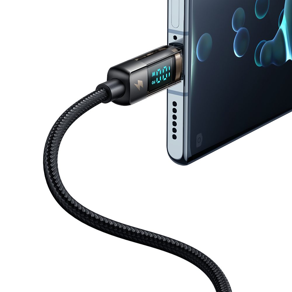 Cable USB-C 100W con pantalla y autoapagado