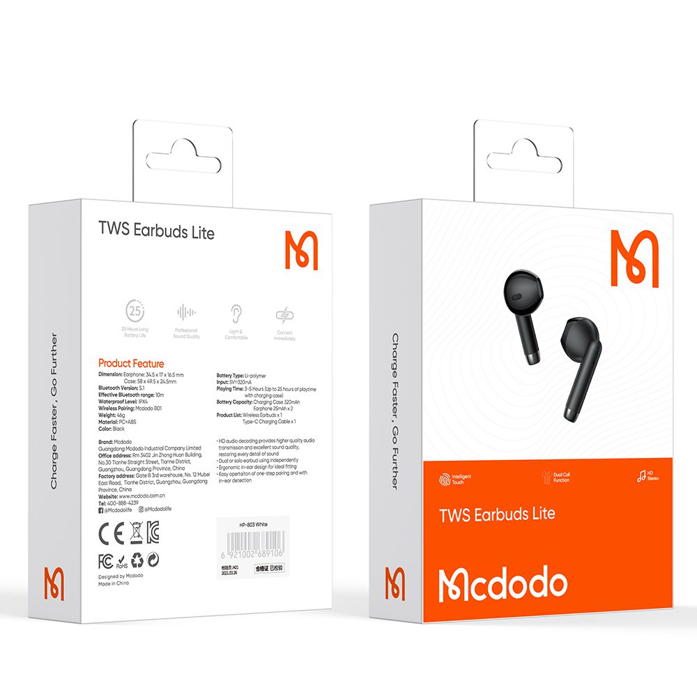 B01 Lite — Audífonos TWS Bluetooth