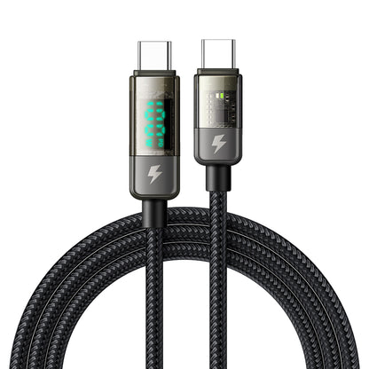 Cable USB-C 100W con pantalla y autoapagado
