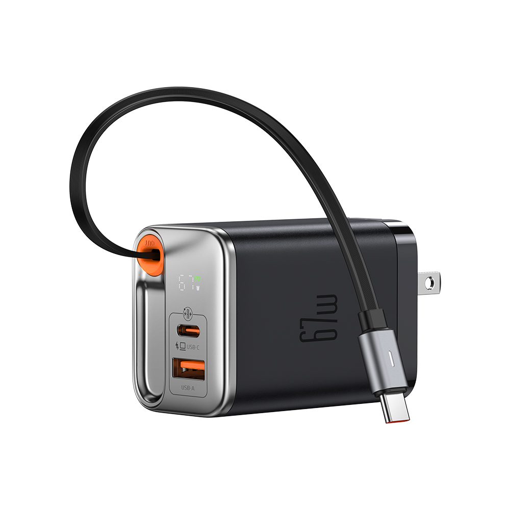 FreeGo — Cargador GaN 67W retráctil