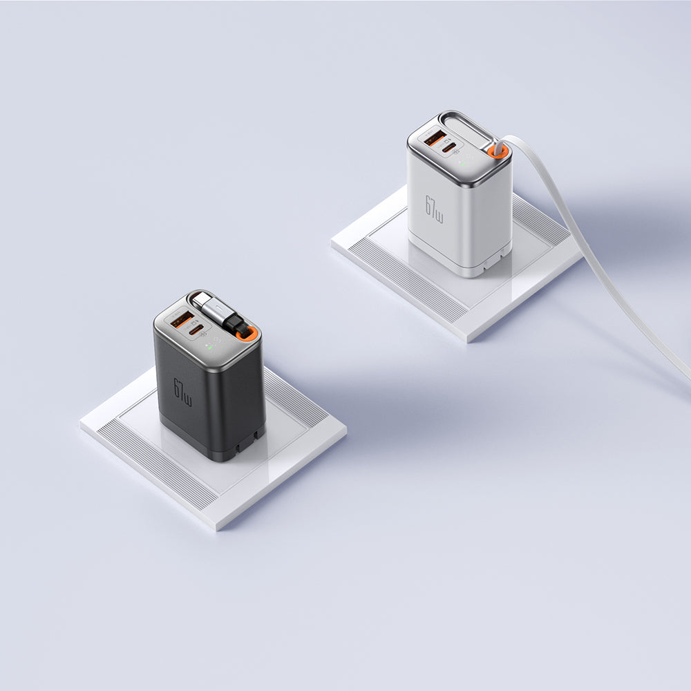 FreeGo — Cargador GaN 67W retráctil